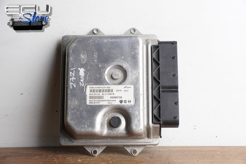 Cargue la imagen en el visor de la galería, ECU CENTRALITA MOTOR 55260726 MJD8F3.D5 FIAT DOBLO OPEL COMBO 1.3d0
