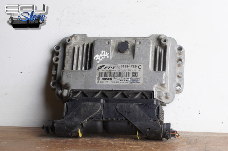 Cargue la imagen en el visor de la galería, ECU CENTRALITA MOTOR 0261201684 51804729 FIAT GRANDE PUNTO 1.4 2007 + PLUGS0