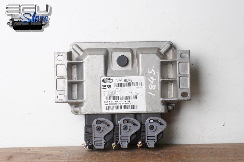 Cargue la imagen en el visor de la galería, ECU CENTRALITA MOTOR IAW6LPB 9665056280 PEUGEOT 307 C4 2.0 + PLUGS0
